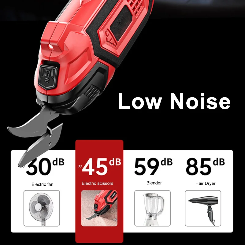 전기 가위 (패브릭, 가죽, 카펫, PVC, 판지용) 무선 커터 4.2V 2000mAh 배터리 LED 조명 포함