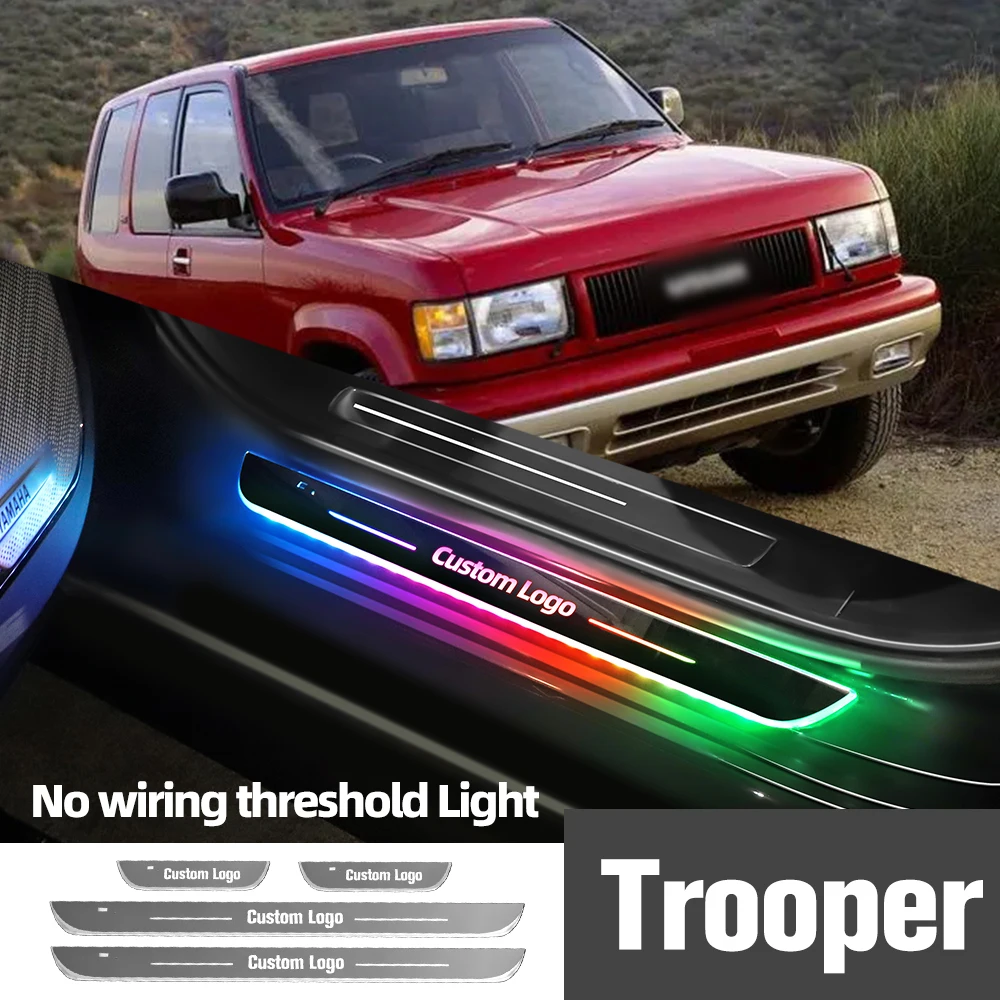 

For Isuzu Trooper 1991-2006 2000 2002 2003 2005Car Door Sill Light Customized Logo LED Welcome Threshold Pedal Lamp Accessories