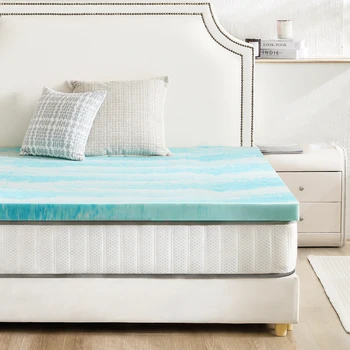 JHK Memory Foam Mattress Topper (2–3 Inch) Queen Size Gel Cooling 1
