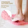 New Exfoliating Massage Brush Silicone Shower Scraper Bathroom Anti-slip Bath Mat Back Cleaning Foot Wash Shower Tool 5
