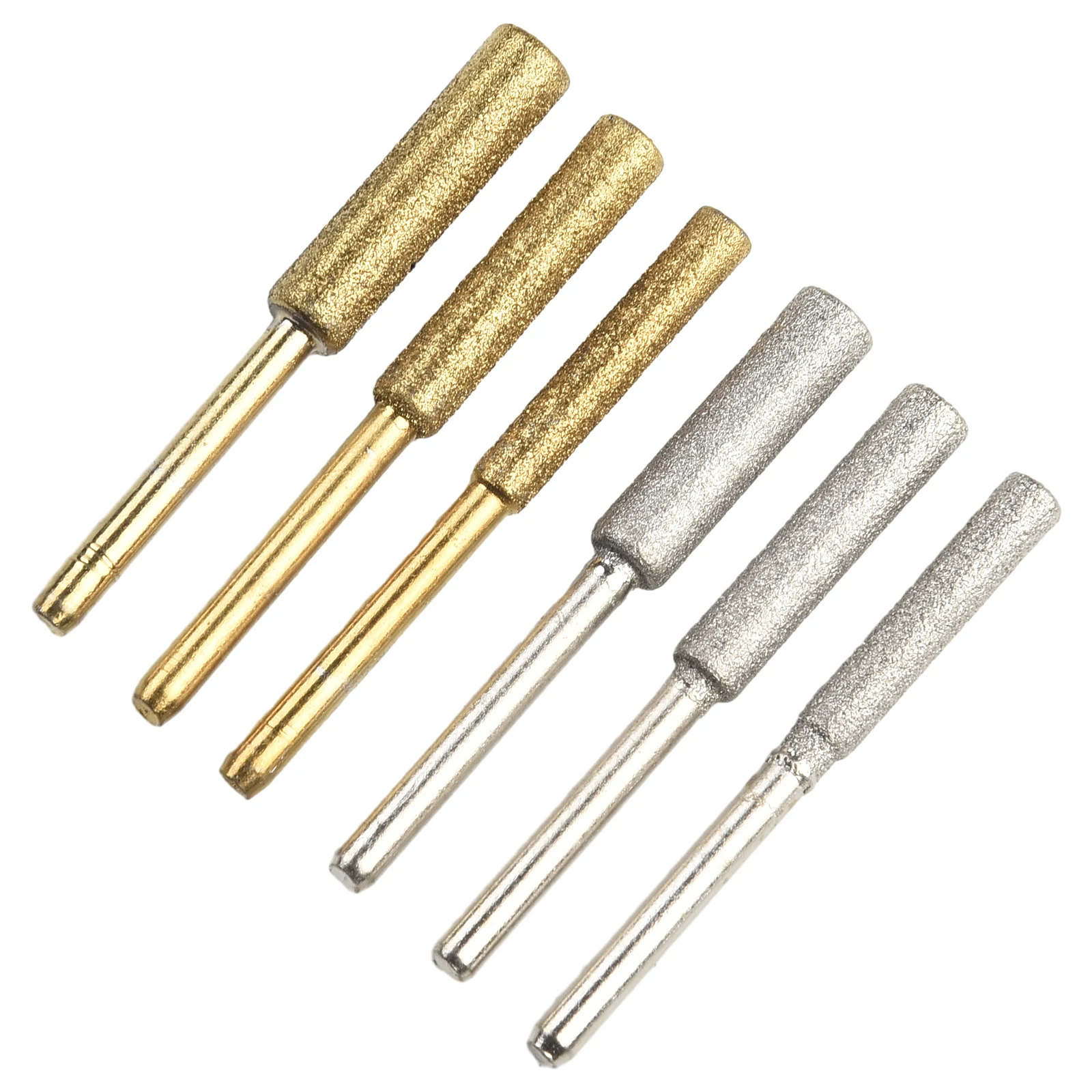 

6pcs 4/4.8/5.5mm Coated Cylindrical Burr Chainsaw Stone File Abrasive Tools Chain Saw Sharpening Carving Grinding Tools