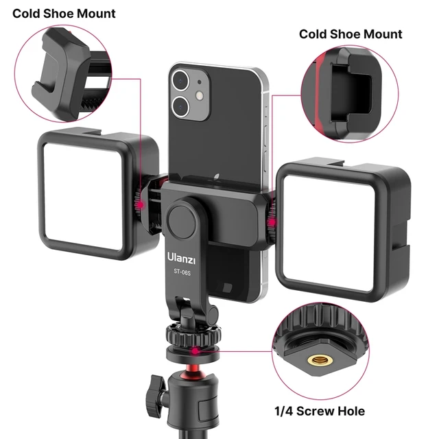 Ulanzi ST-06S 360° Universal Phone Clip Holder, Tripod Mount Adapter 6