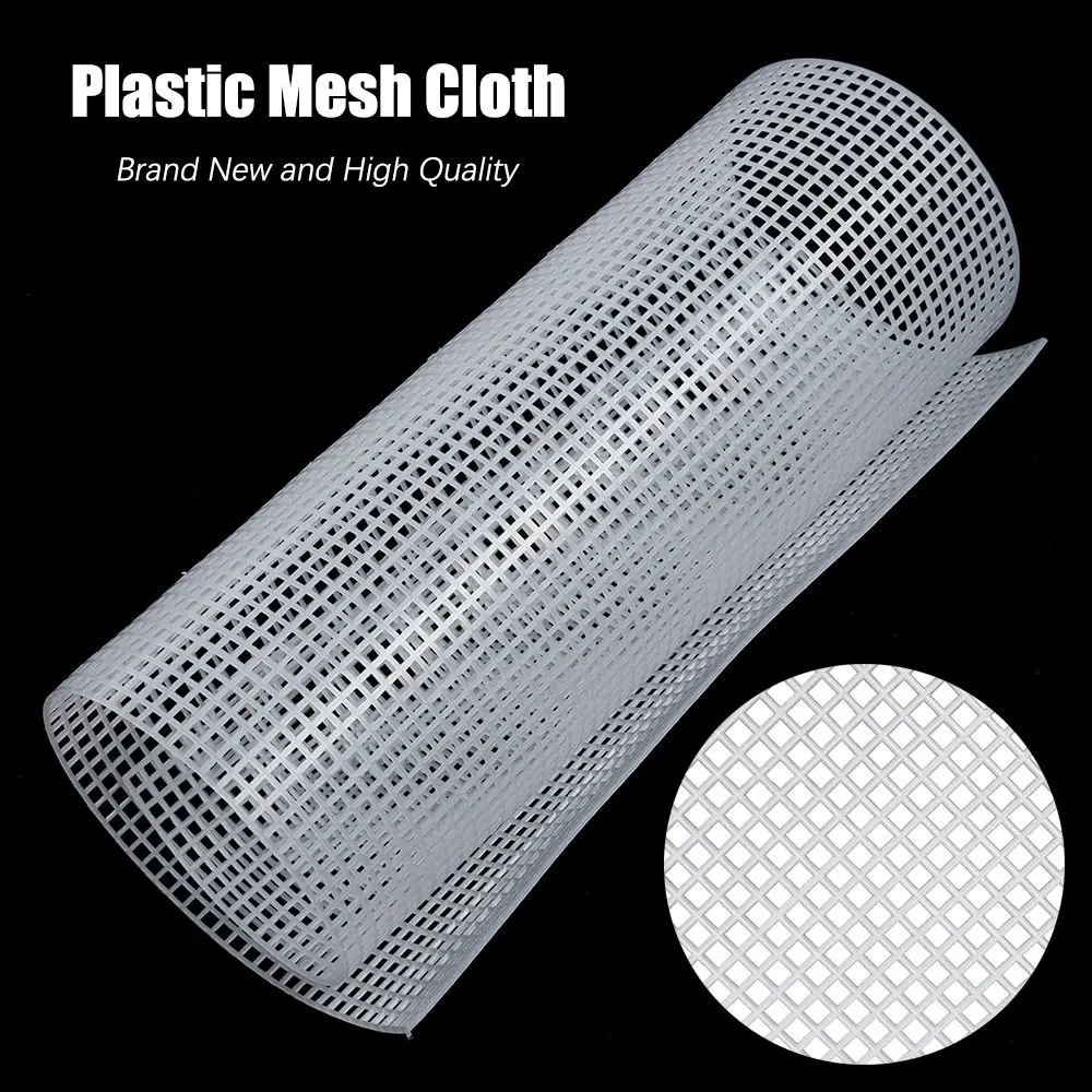 Description Picture 2 of itemPlastic Mesh Cloth Bag Rug Thread Hook Craft Supplies DIY Handcraft Latch Hook Accessory Hook Crafts Durable Grid About 33*50CM