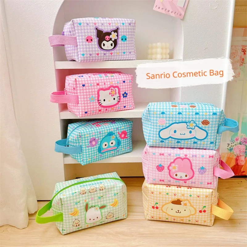 

Новинка, косметичка коричная My Melody, милая мультяшная вместительная портативная косметичка