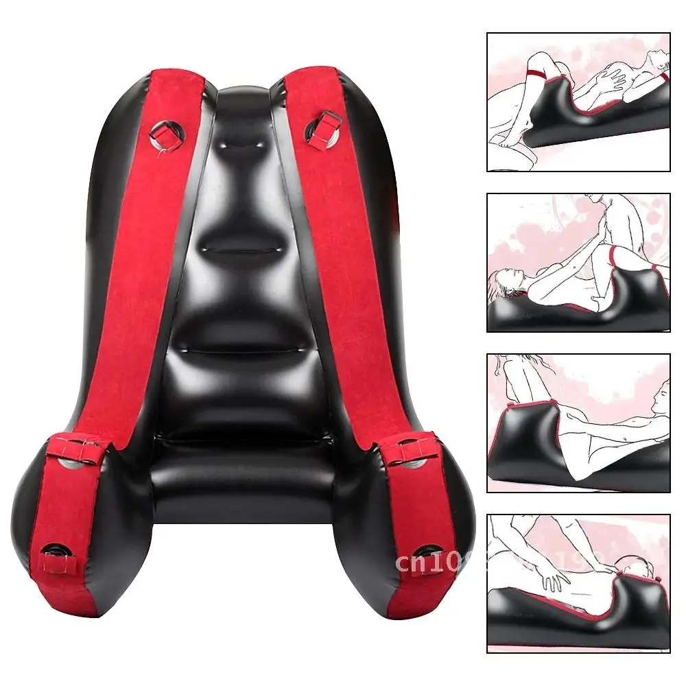 Couple Sofa Sex Furniture Force Split Leg Mat With Straps Toys Bondage Position Sexual Inflatable Adult Cushion BDSM Love Chair