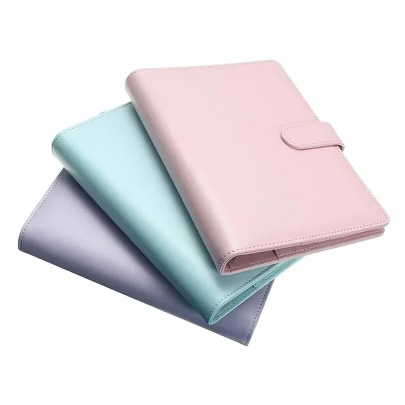 A5/A6 Macaron Multi-function Handbook Universal Manual Business Leather Ring Loose-leaf Notebook Office Supplies