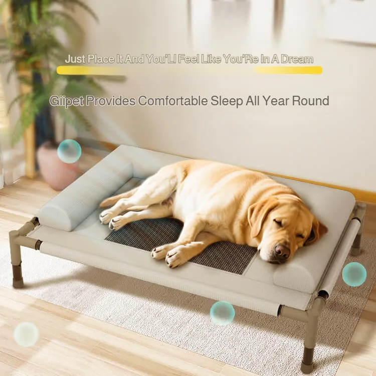 Letto rialzato in rete per cani e gatti di medie e grandi dimensioni, rimovibile e lavabile, traspirante, per animali domestici, resistente all'umidità._voghion.com