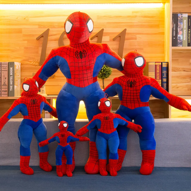

40/55/70cm SpiderMan Plush Toys The Avengers Cartoon Doll Soft Pillow Plushie Stuffed Toys for Children Gift Birthday Disney