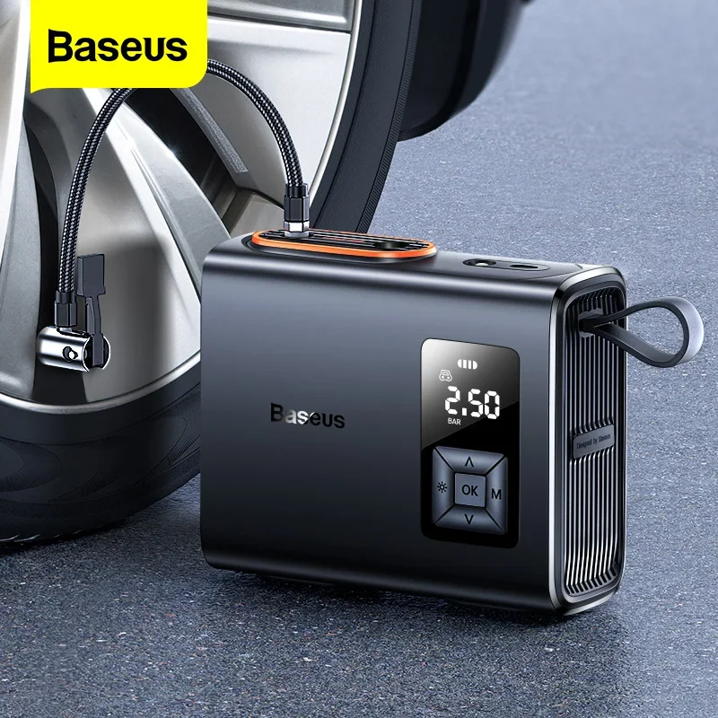 

Baseus Wireless Tire Inflator Pump Portable Air Compressor for Car Motorcycle Bicycler Pressure Injector Tyre Electric Inflation