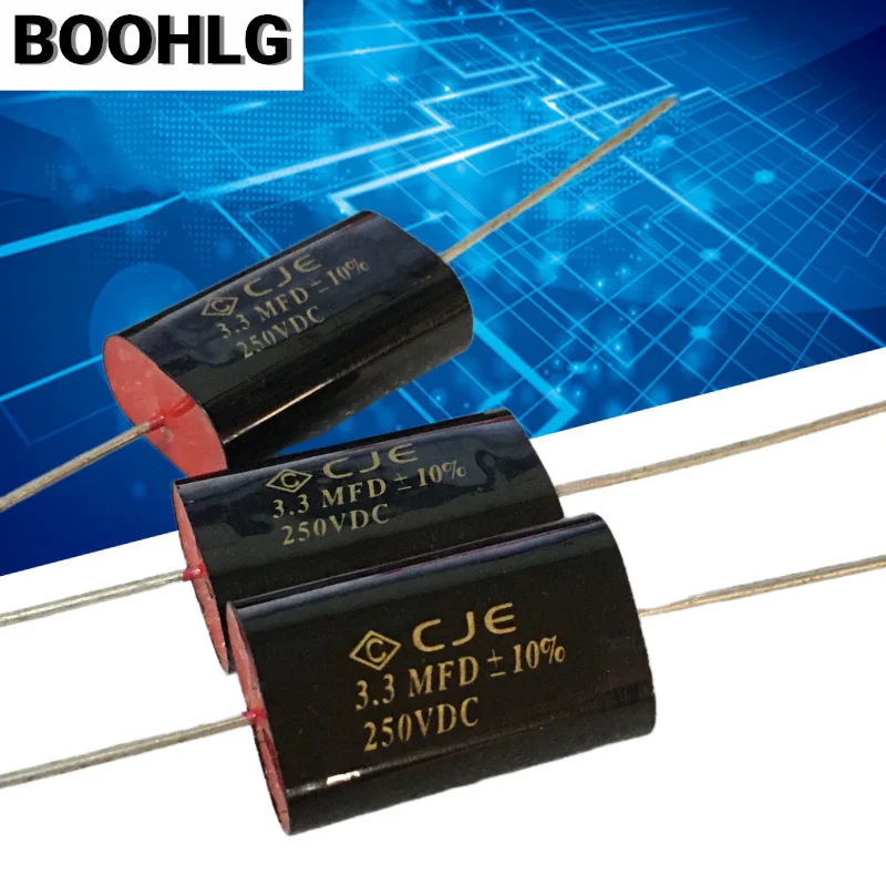 5PCS CJE 335K 3.3UF 250V thick copper foot thin film non-polar capacitor