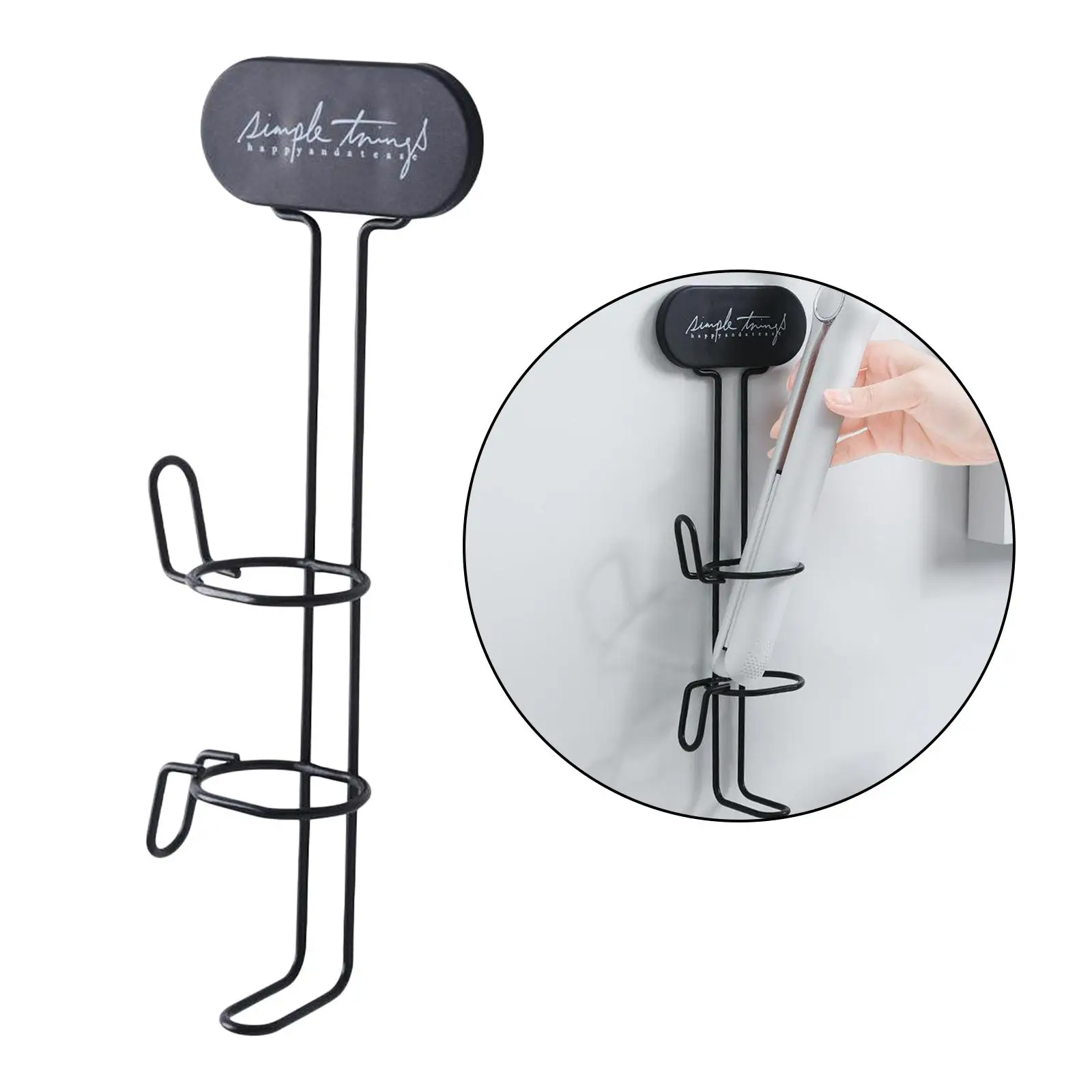 Hair Straightener Holder Pounch-free Iron Bathroom Curler Rack Stand Storage