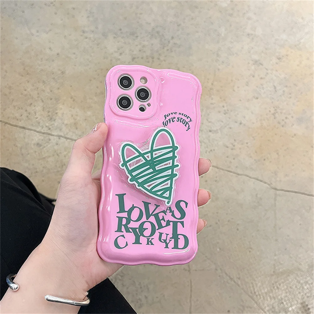  Cute Graffiti Love Heart Clear Phone Case for iPhone 13 Pro MAX  12 11 X XS XR 7 8 Plus Fashion Transparent Soft Shockproof Cover,Pink Small  Love,for iPhone Xs : Cell