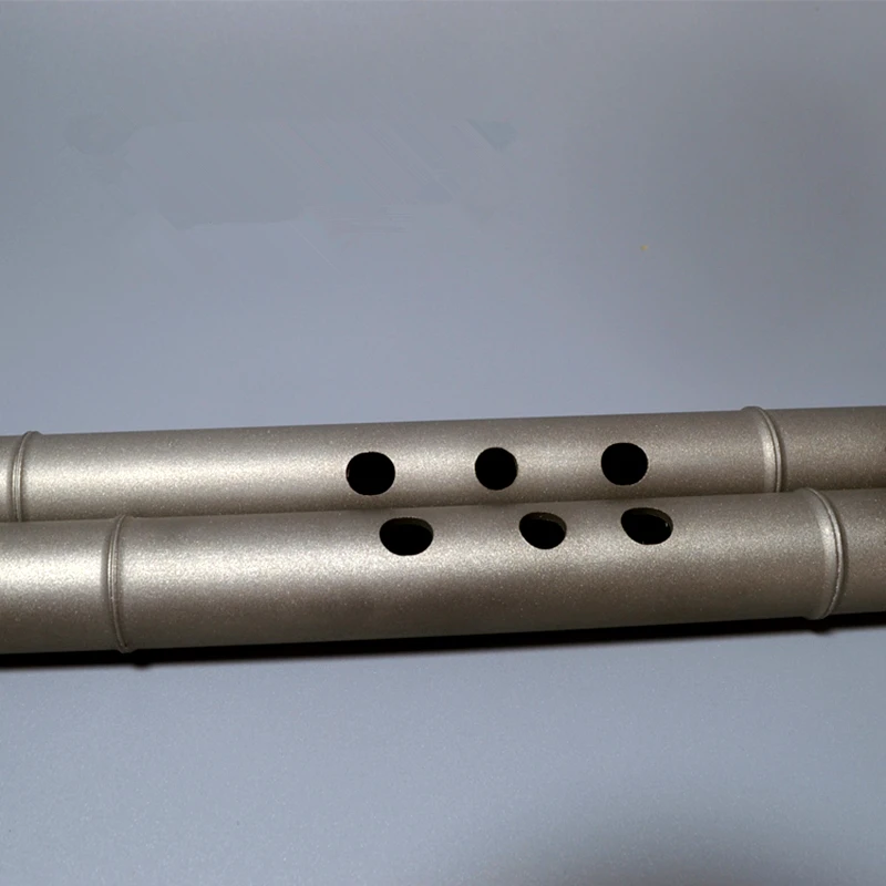 Titanium Alloy Flute Xiao Not DIZI Mirror Polishing Metal Music Instrument Fluate F key 4mm Thickness