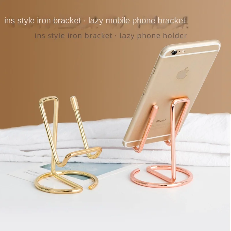 

1PC Business Card Holder Iron Art Linear Metal Mobile Phone Holder Simple Desktop Reading Display Holder
