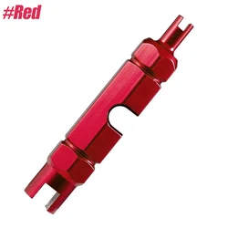 Universal Valve Core Remover and Tire Repair Wrench Tool (Red)