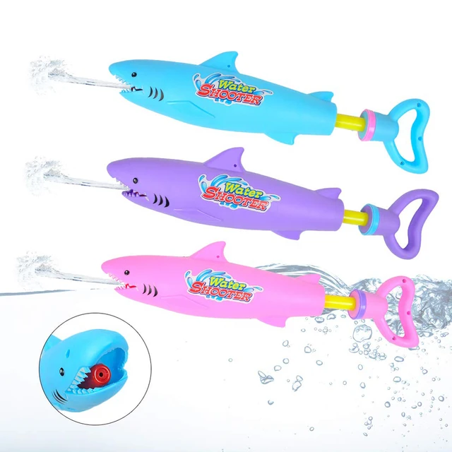 33CM Water Gun Toys Blaster Shooter Water Blaster Pistol Gun Cartoon Pool Toys Shark Crocodile Squirt Beach Toys For Children 1