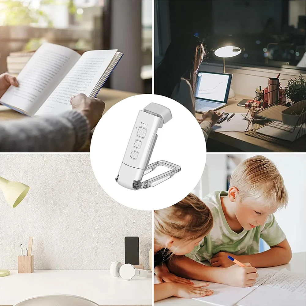 Book Light Reading Light for Bed Reading Rechargeable Portable Clip on LED Dimmable Mini USB Powered Desk Lamp led light night light book light mini night light mini led light