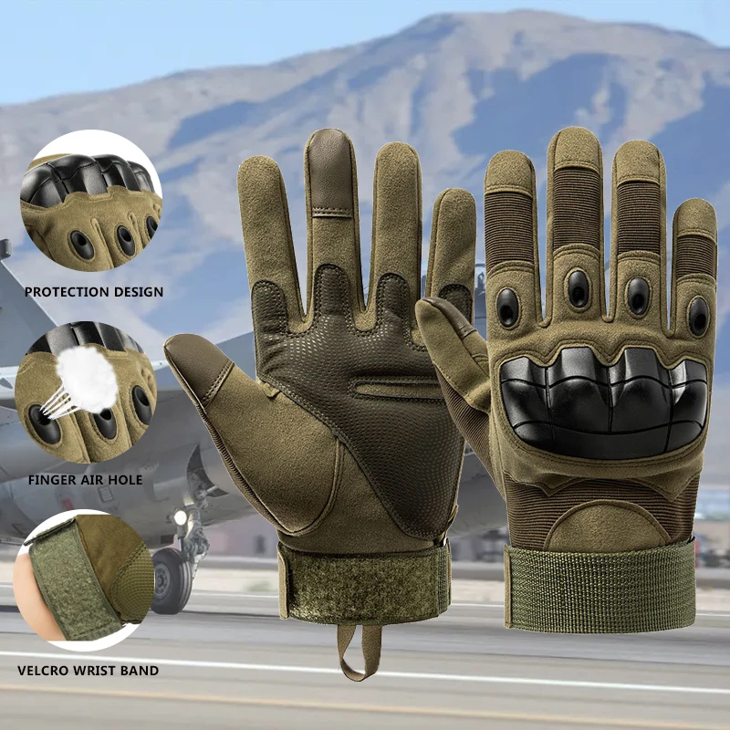 Guanti Tattici Militari A Dito Intero Per Paintball Airsoft E Tiro - Unisex