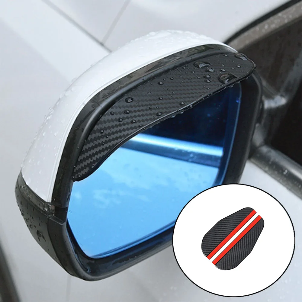 Car Rearview Mirror Visor 2PCS Rain Eyebrow Snow Sun Visor Rain Cover Mirror Accessories