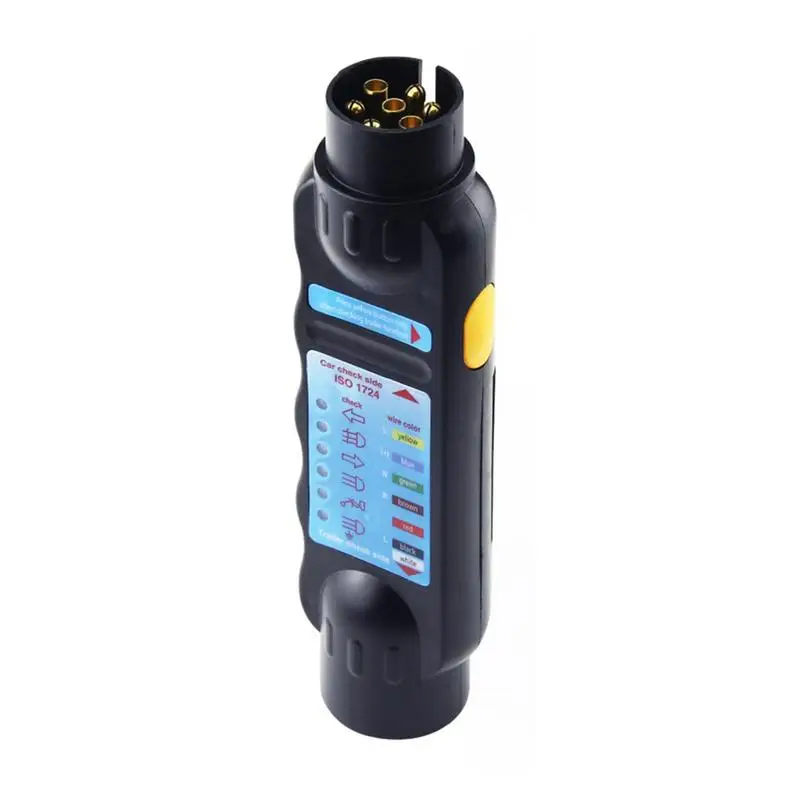 

7 Pin Trailer Socket Tester Car Plug Socket Tester Wiring Circuit Test Tool RV Connector Tester Plug Tool Socket Adapter For