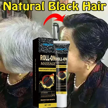 Crema siero per il trattamento dei capelli anti-grigio alle erbe da bianco a nero Riparazione permanente Colore naturale Nutrire prodotti per la cura dei capelli del cuoio capelluto