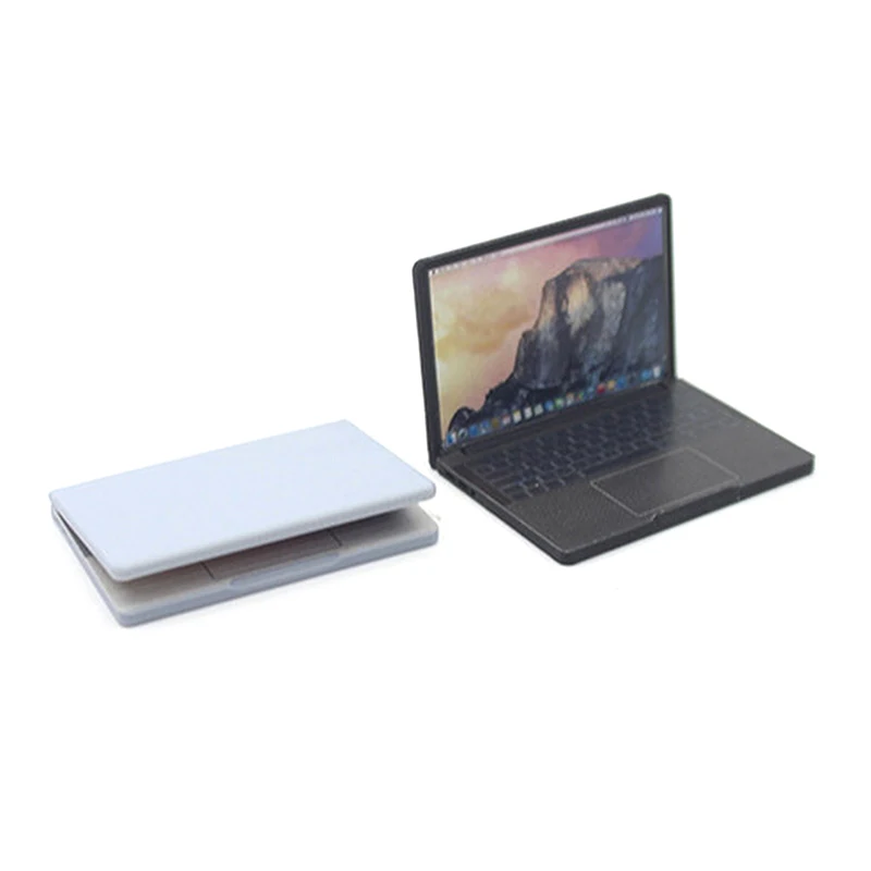 Kids 1:12 Simulation Mini Laptop Computer Dollhouse Miniature Alloy Crafts Dollhouse Decoration For Doll House DIY Accessories - 6