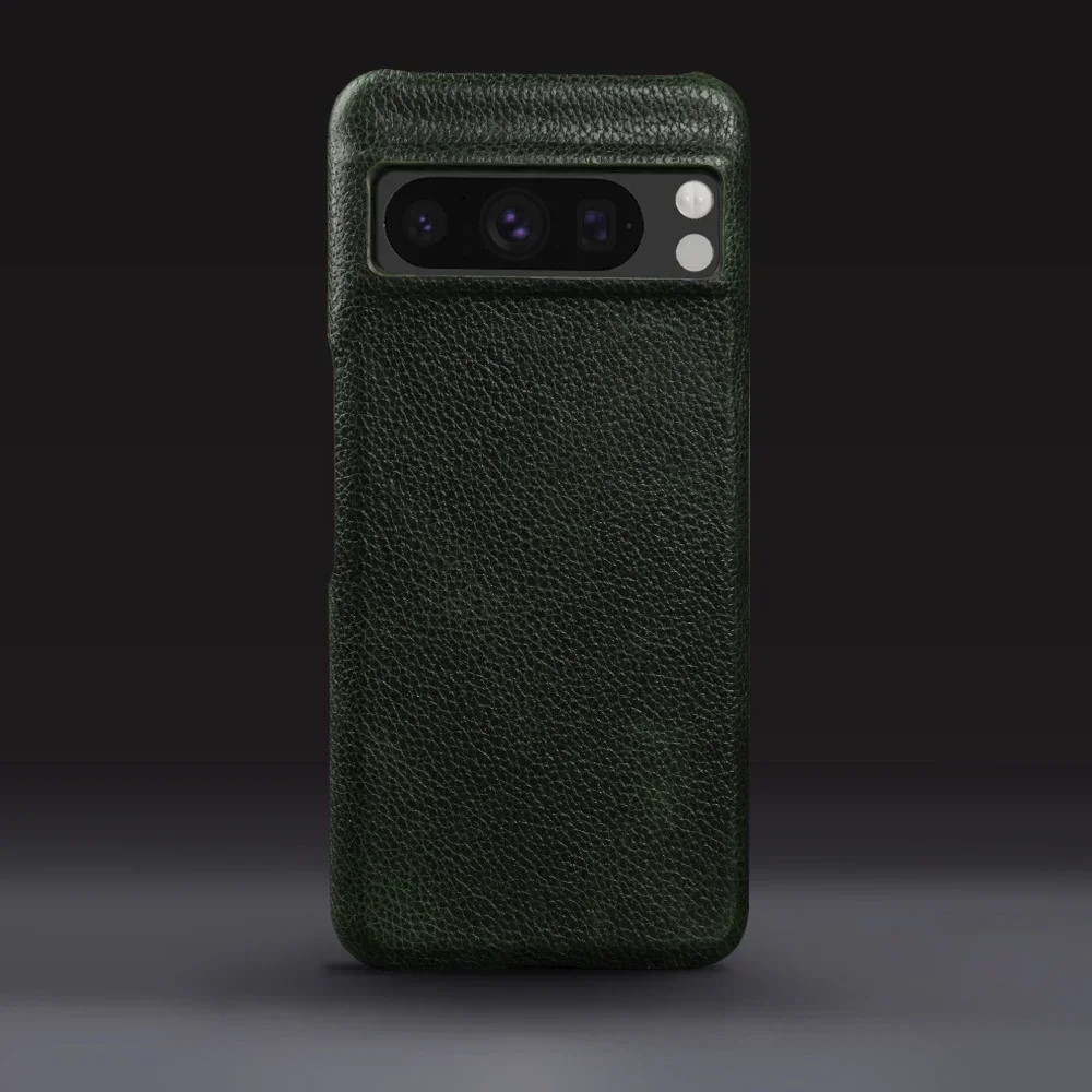 Premium Cowhide Leather Phone Cover - Durable Back Shell Protection