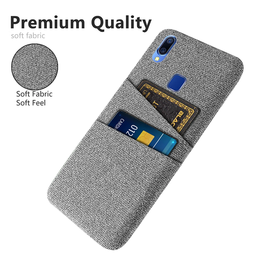 

For Vivo Y11 2019 1906 VIVOY11 Y 11 Coque Fundas Case For Vivo Y11 2019 Case 6.35" Luxury Fabric Dual Card Phone Cover