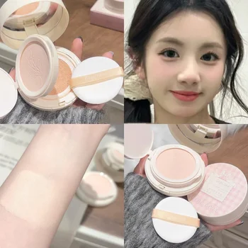 2 in 1 doppio strato cuscino d'aria trucco polvere pressata fondotinta a lunga durata crema viso controllo olio BB crema sbiancante cosmetico 1