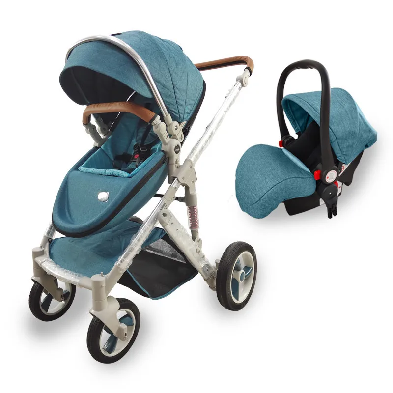 

High landscape prams latest lightweight one hand fold pocket pushchair 3 in 1 baby stroller for new