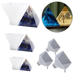 Transparency Pyramid Silicone Crystal Mold Pyramid Epoxy Casting Mould DIY Home Office Jewelry Craft Making Decoration Ornaments