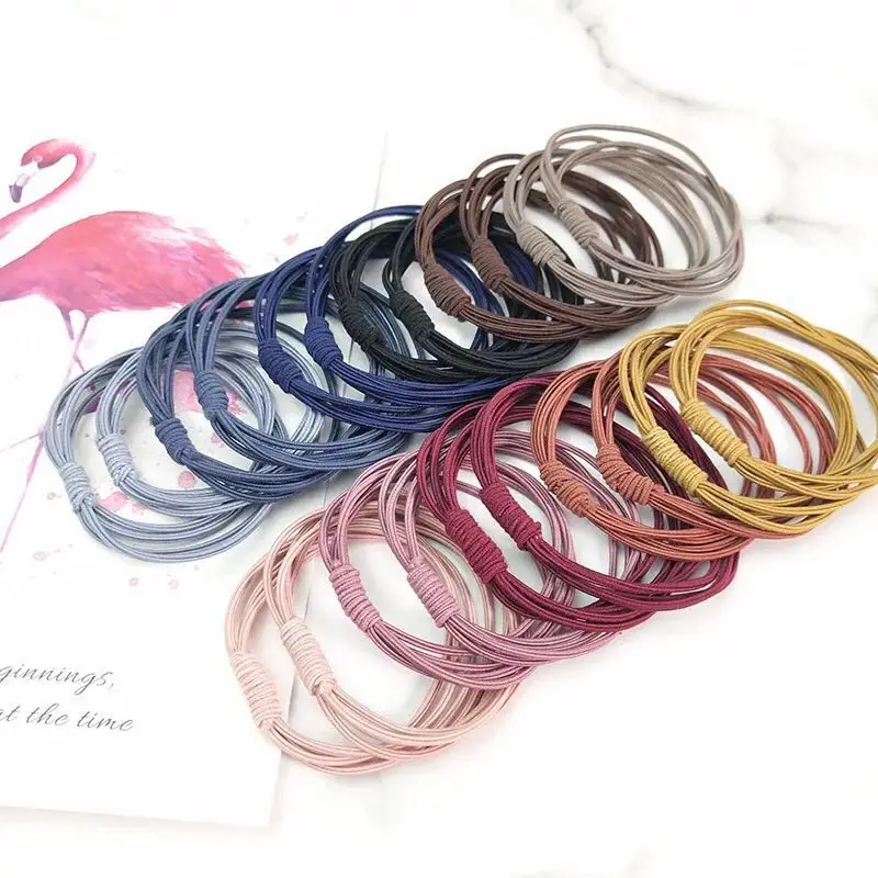

50Pcs/Bag Girls Elastic Hair Band Hair Rope Small Rubber Bands Ponytail Holder Women Girls Scrunchie Hair Tie Hair Accessories
