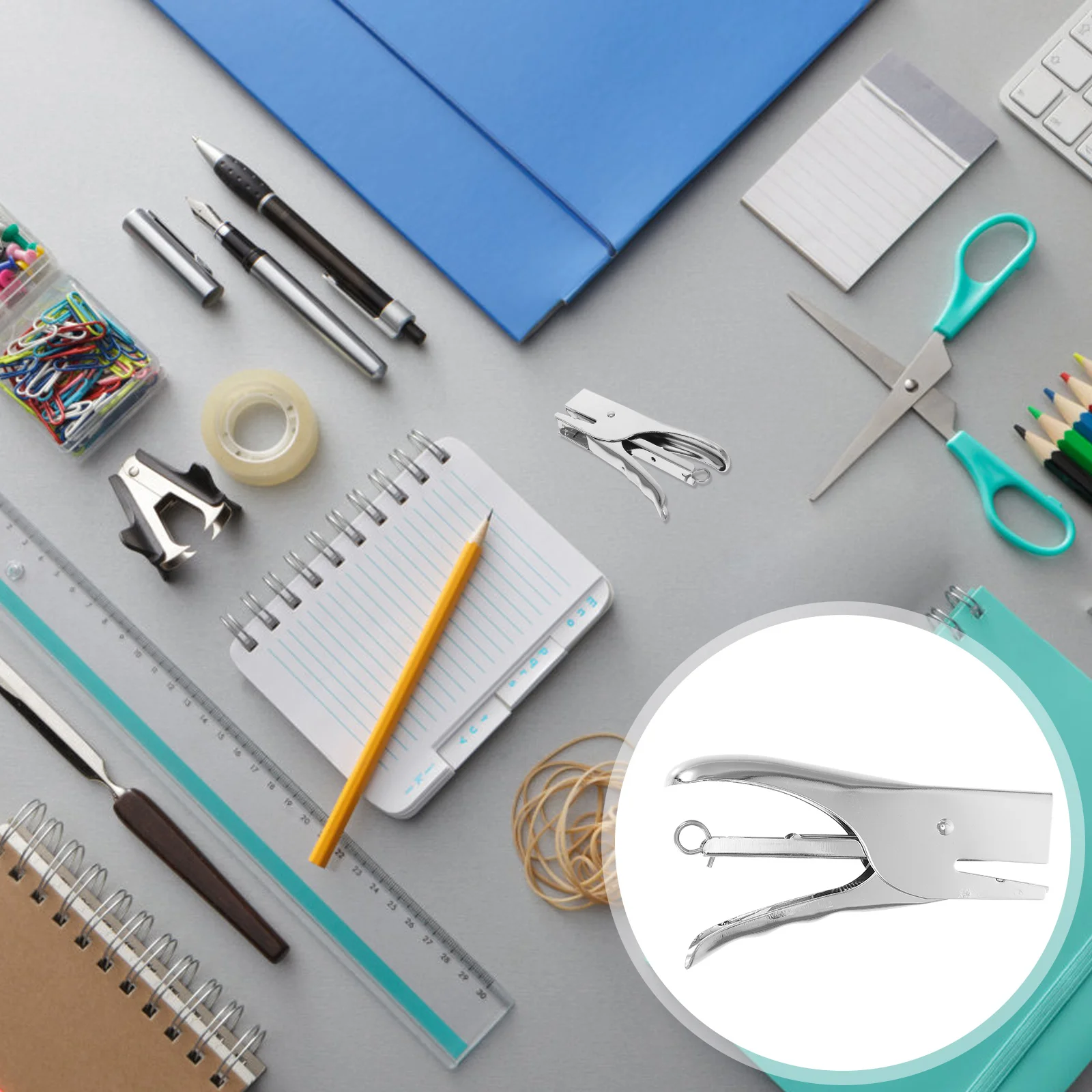 튼튼한 핸드 그립 스테이플러, 표준 스테이플, 금속 플라이어, 학교 회사 사무실용 스테이플러