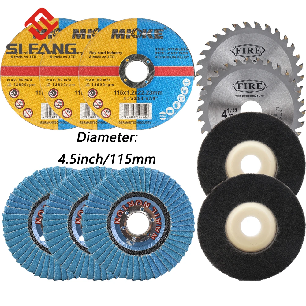 

10pcs Flap Discs Sanding Discs 115mm 4.5 inch Stainless Steel Resin Matel Cutting Discs Grinding Cut Off Wheel for Angle Grinder