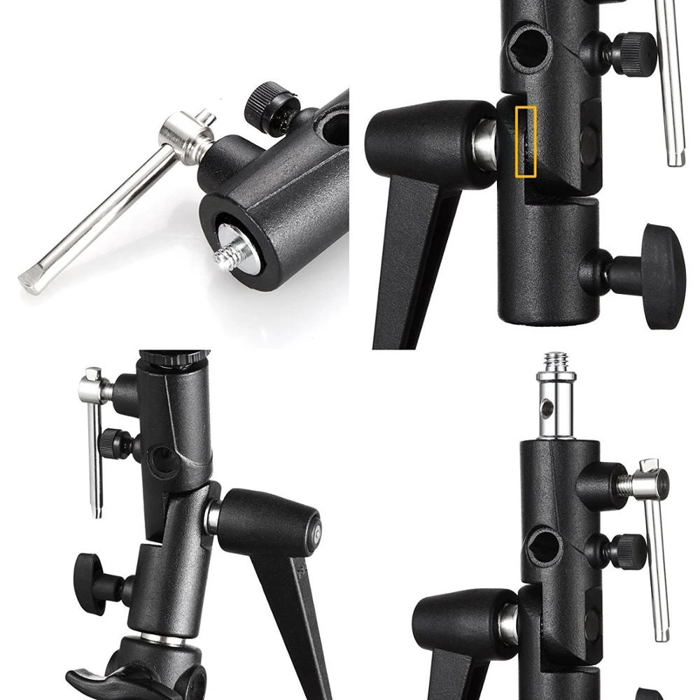 Description Picture 5 of itemFlash Bracket Hot Shoe Umbrella Holder Light Stand Bracket Mount Adapter for Tripod photography photographic photo studio