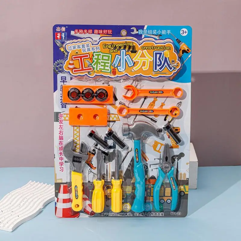 

12pcs Toy Tool Set Simulation Pretend Play Toys Repair Tools Toys Set For Kids Educational Learning Engineering Construction Toy