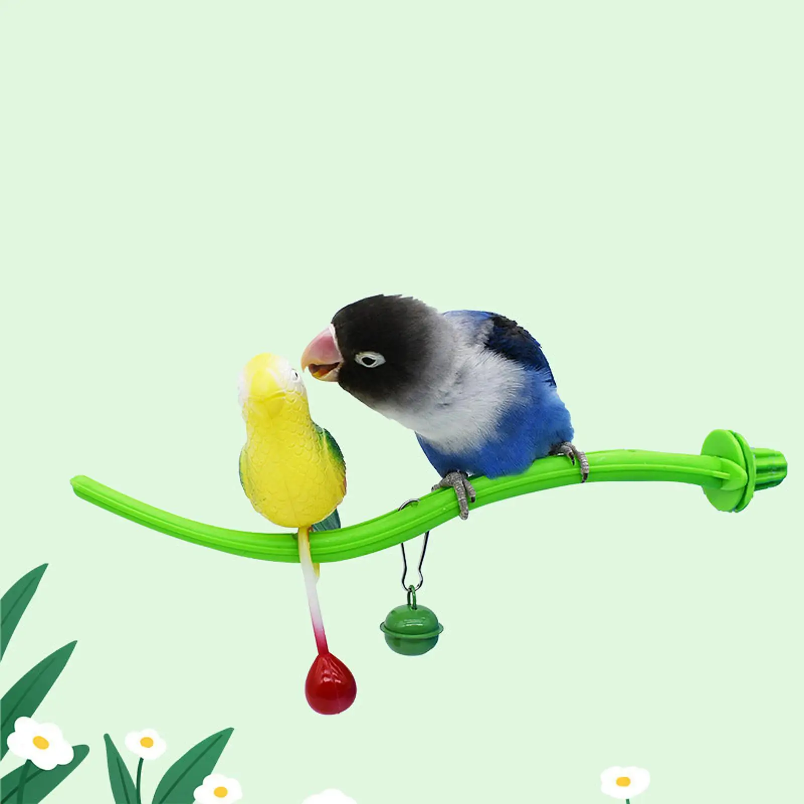 Bird Toy with Interactive Bird Cage Accessories Bird Perch Parrot Cage Toy for Parakeet Cockatiel Bird Cockatoos Budgerigar