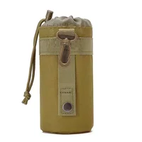 Outdoor Molle Water Bottle Bag Rack Camping Hiking Bicycle Bottle Bag Pulling Rope Multi functional Bottle Bag 2