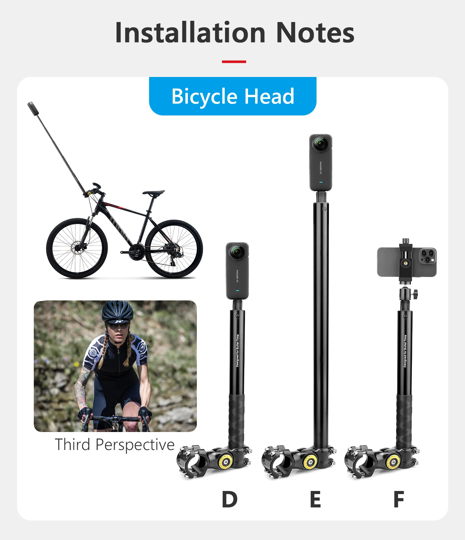 Insta 360x3 One X2, monopé invisível, acessórios para câmera Go Pro