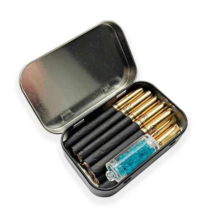 Flip Cap Cigarette Case and Multipurpose Tinplate Storage Box
