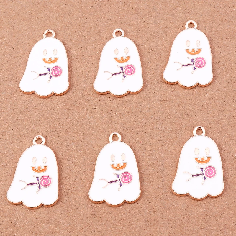 10 stücke Cartoon Halloween Bat Charms für Schmuck Machen Niedlichen Emaille Kuchen Charms Anhänger für DIY Ohrringe Halsketten Armbänder Geschenk – Detail 36
