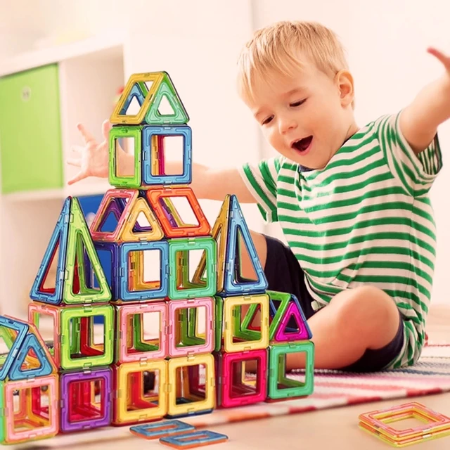 Magnetic Building Blocks Big Size and Mini Size DIY Magnets Toys for Kids Designer Construction Set Gifts for Children Toys 4