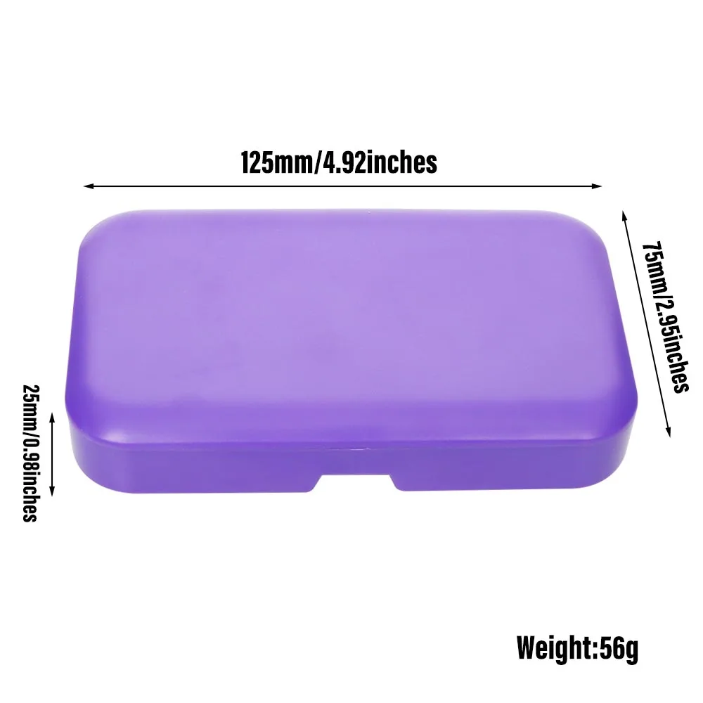 SMALL PLASTIC STORAGE BIN: PURPLE