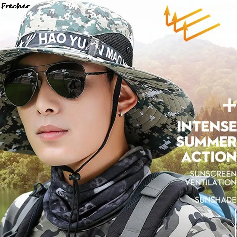 UV Protection Panama Camouflage Bucket Hat Summer Outdoor Chapeau Caps  Unisex Jungle Hats for Mountaineering Climbing Hiking - AliExpress