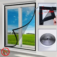 DTGJ Insect Mosquito Nets for Window Screen Mesh Custom Size Tulle Invisible Black Fiberglass Against Mosquitoes and Flies