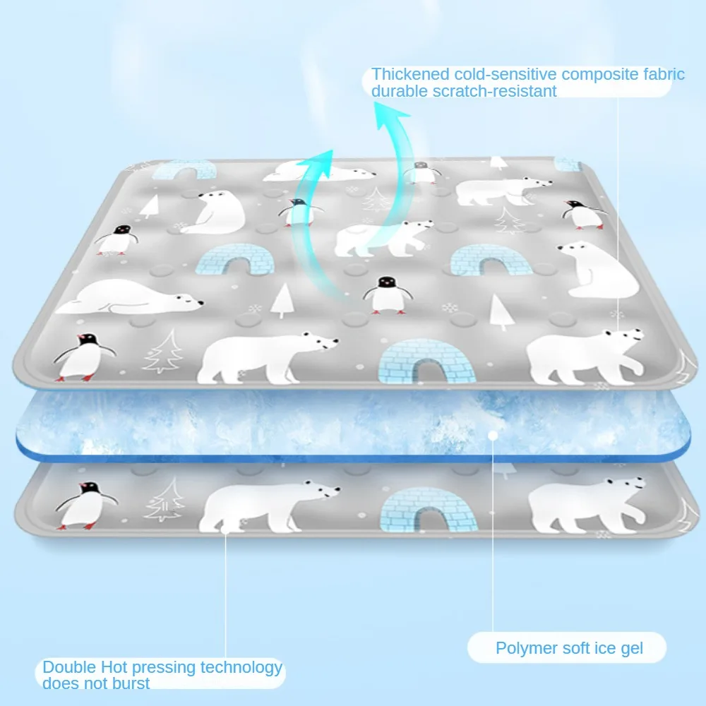 Ice Cooling Pet Mat For Dogs Cats Portable Washable Summer Cooling Blanket Reusable Non Toxic Self Cooling Non Slip_voghion.com