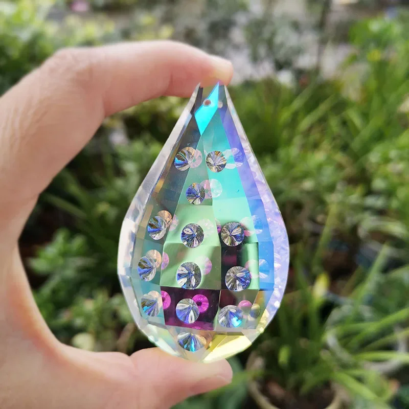 Crystal Suncatcher Hanging Pendant Chandelier Prism Beads Garland Parts Glass Sun Catcher Drops Rainbow Maker Home Wedding Decor