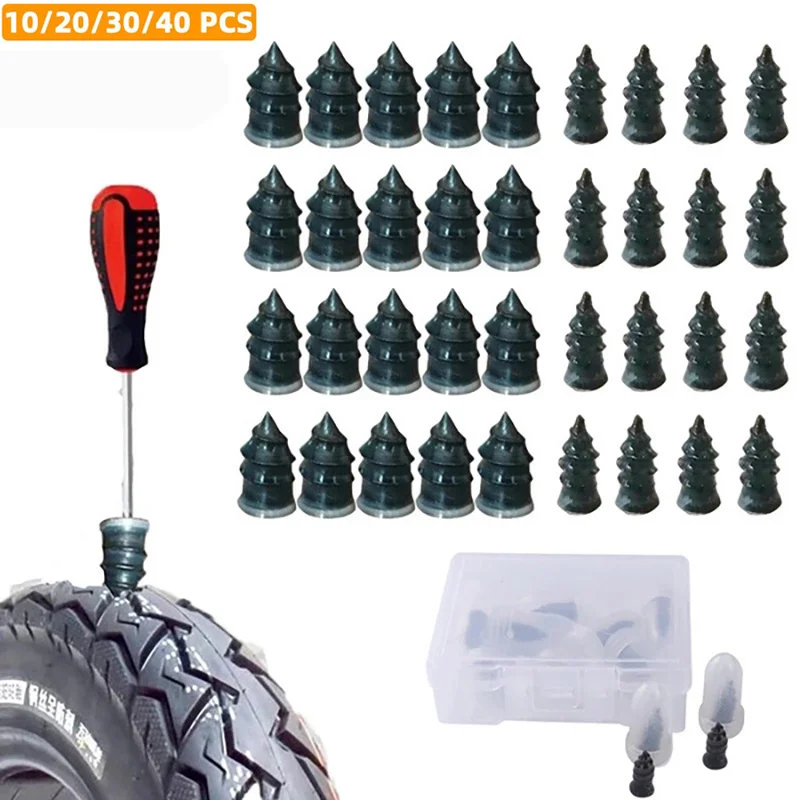 

Vacuum Tyre Repair Nail Kits for Wheels Car Motorcycle Scooter Rubber Tubeless Tire Repair Tool Glue Free Repairing Tire Nail
