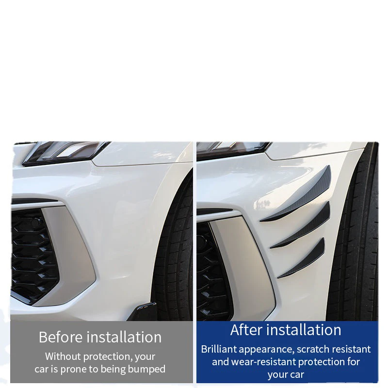 Universal Front Bumper Lip Decoration Diffuser Splitter Fins Body Spoiler Canards Valence Chin Car Tuning Canard Decor 4/6pcs car bumper spoiler bumper lip bumper strip bumper lip decoration front bumper decoration