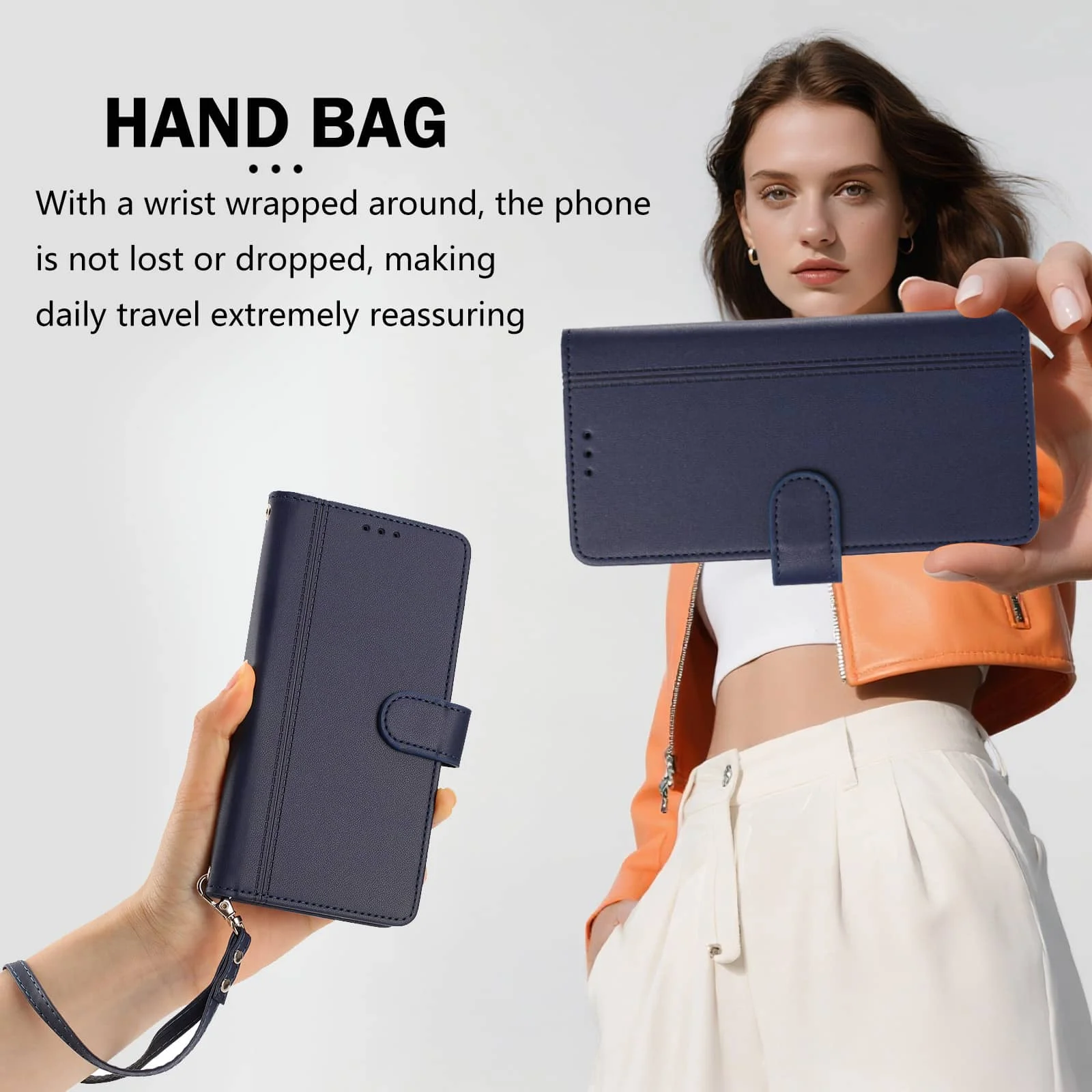 Slim Flip Magnetic Clasp Wallet Case with Enhanced Design​